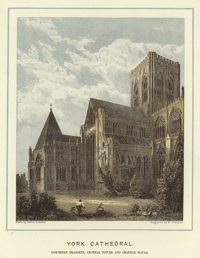 York Cathedral, Northern Transept, Central Tower and Chapter House by Hablot Knight Browne